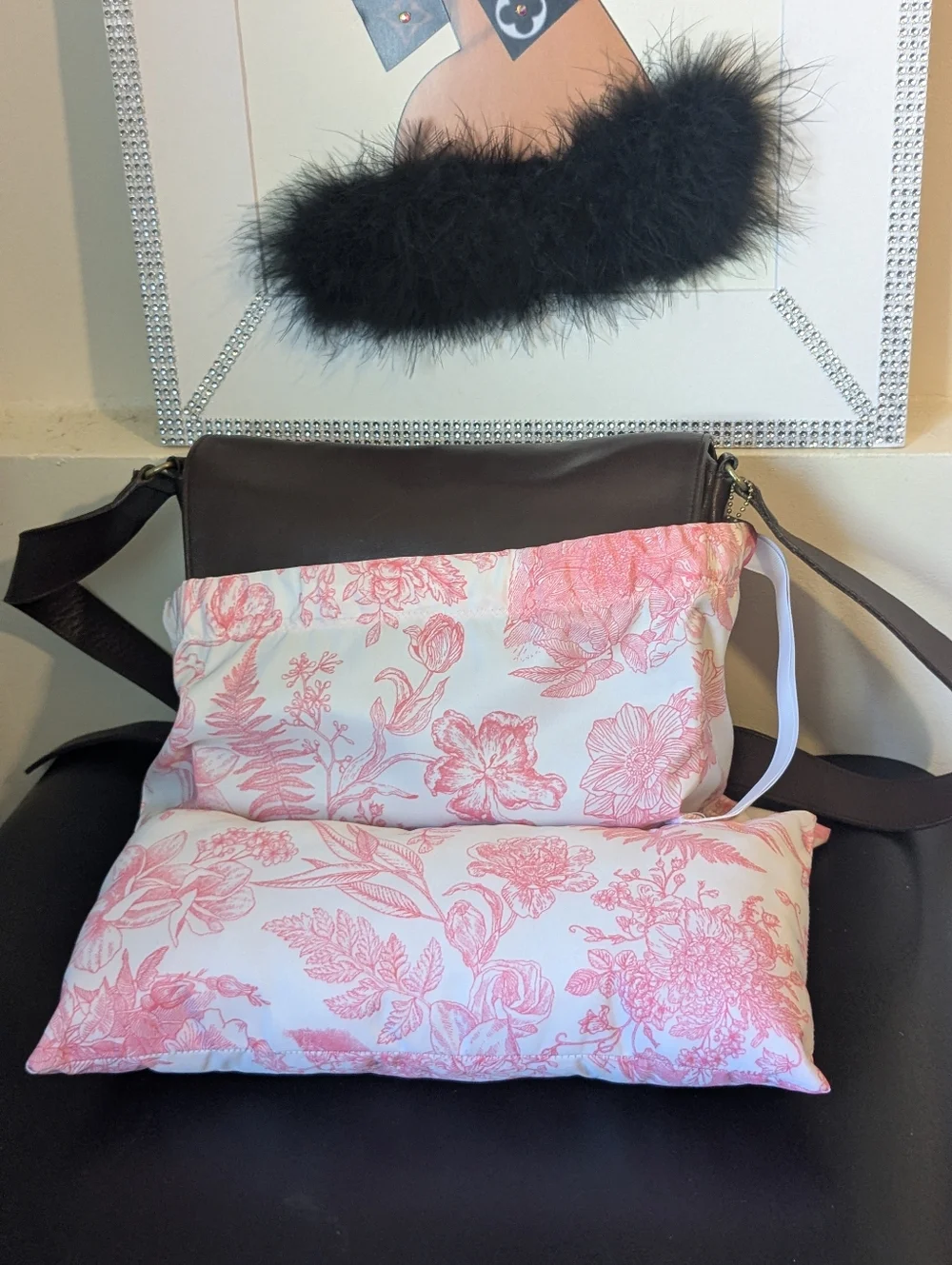 Matching Custom Handmade Dust Bag & Purse Pillow Combo Set Size Medium